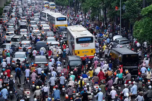 a-motorcycle-taxi-in-busy-street